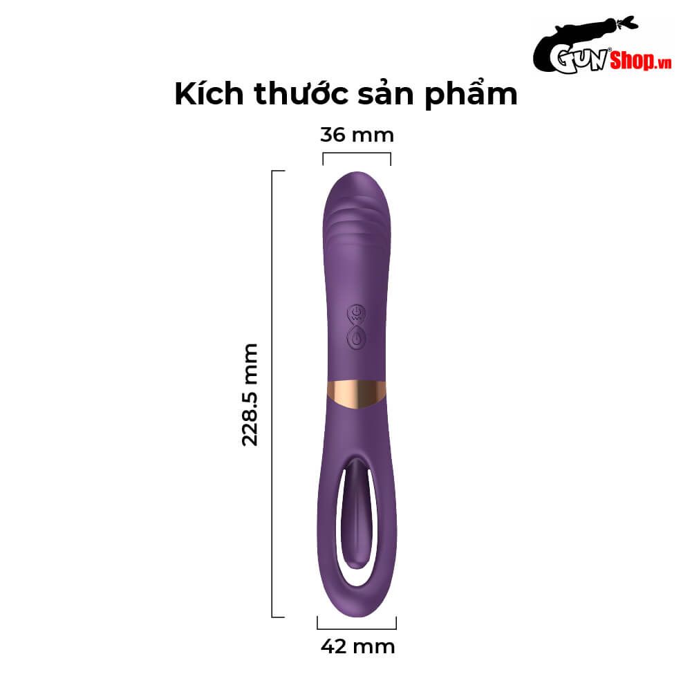 Que rung 2 đầu Lisa Flicker Fingerslap có lưỡi liếm massage mô phỏng búng tay