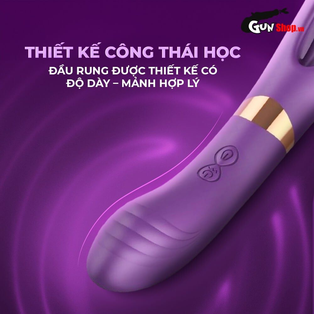 Que rung 2 đầu Lisa Flicker Fingerslap có lưỡi liếm massage mô phỏng búng tay