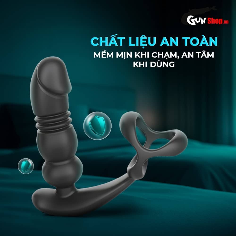 Phích cắm hậu môn Z-Shen Touch Girl Toyshcool rung thụt kèm vòng đeo bìu dương vật