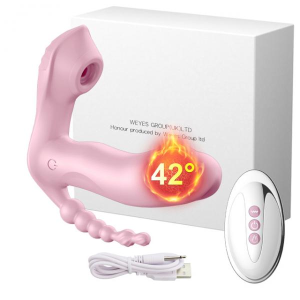 Máy massage 3 in 1 rung kích thích điểm G bú hút âm đạo toả nhiệt