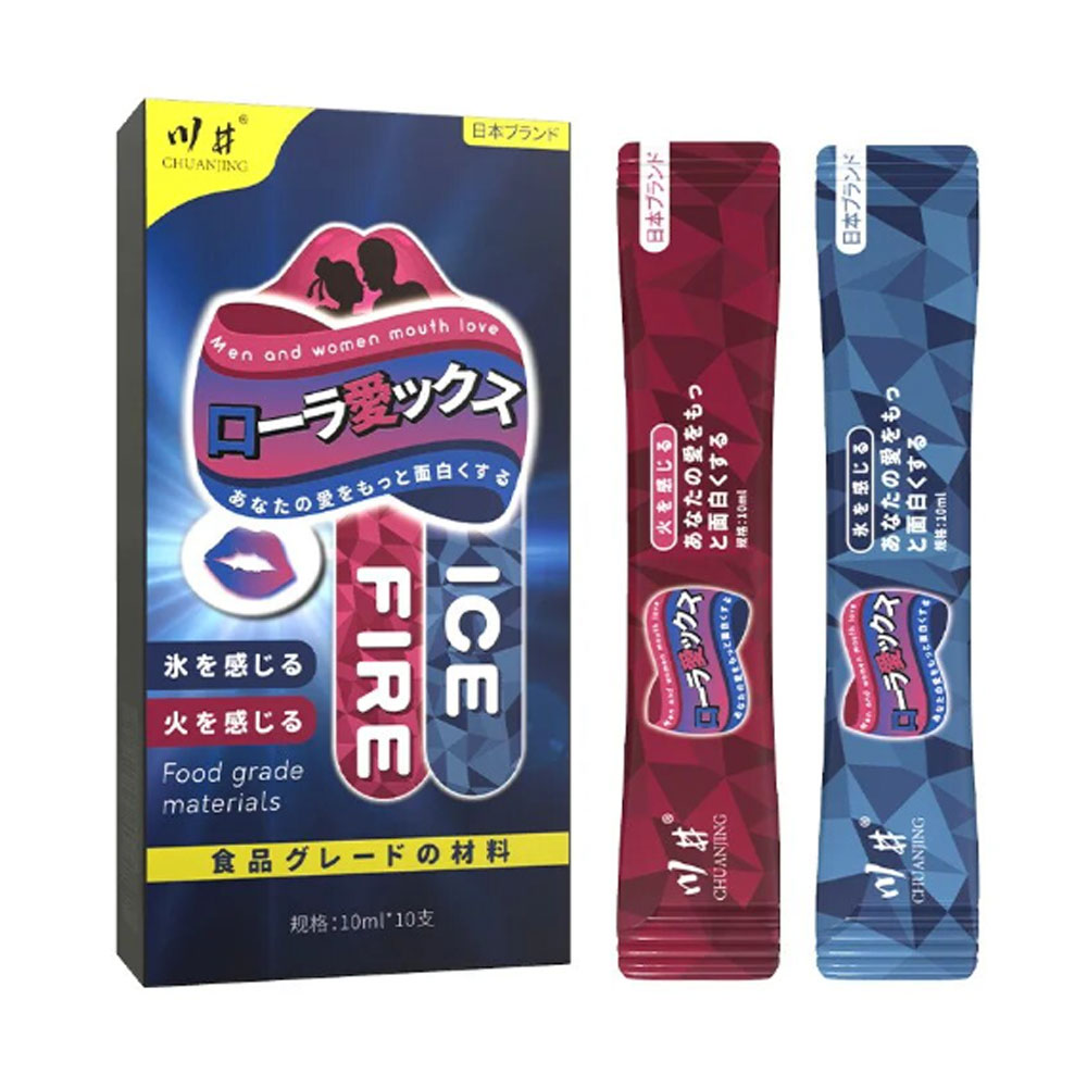 Nước tình yêu BJ nóng lạnh Kawaii CJ Japan ICE & FIRE (10ml x 10 gói) - 5 gói nóng, 5 gói lạnh