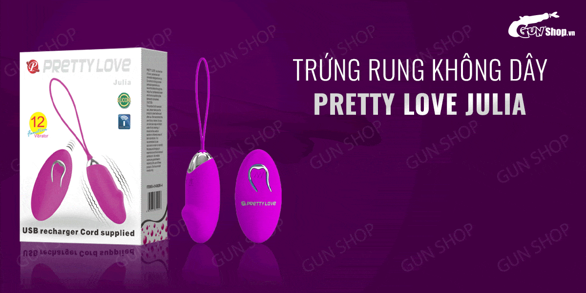 Trứng rung không dây Pretty Love Julia 12 chế độ rung sạc tiện lợi Trứng rung không dây Pretty Love Julia 12 chế độ rung sạc tiện lợi