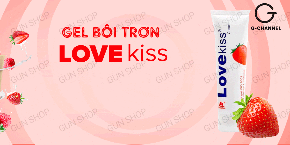Gel Love Kiss bôi trơn hương dâu 100ml quyến rũ thơm ngọt nâng cảm xúc
