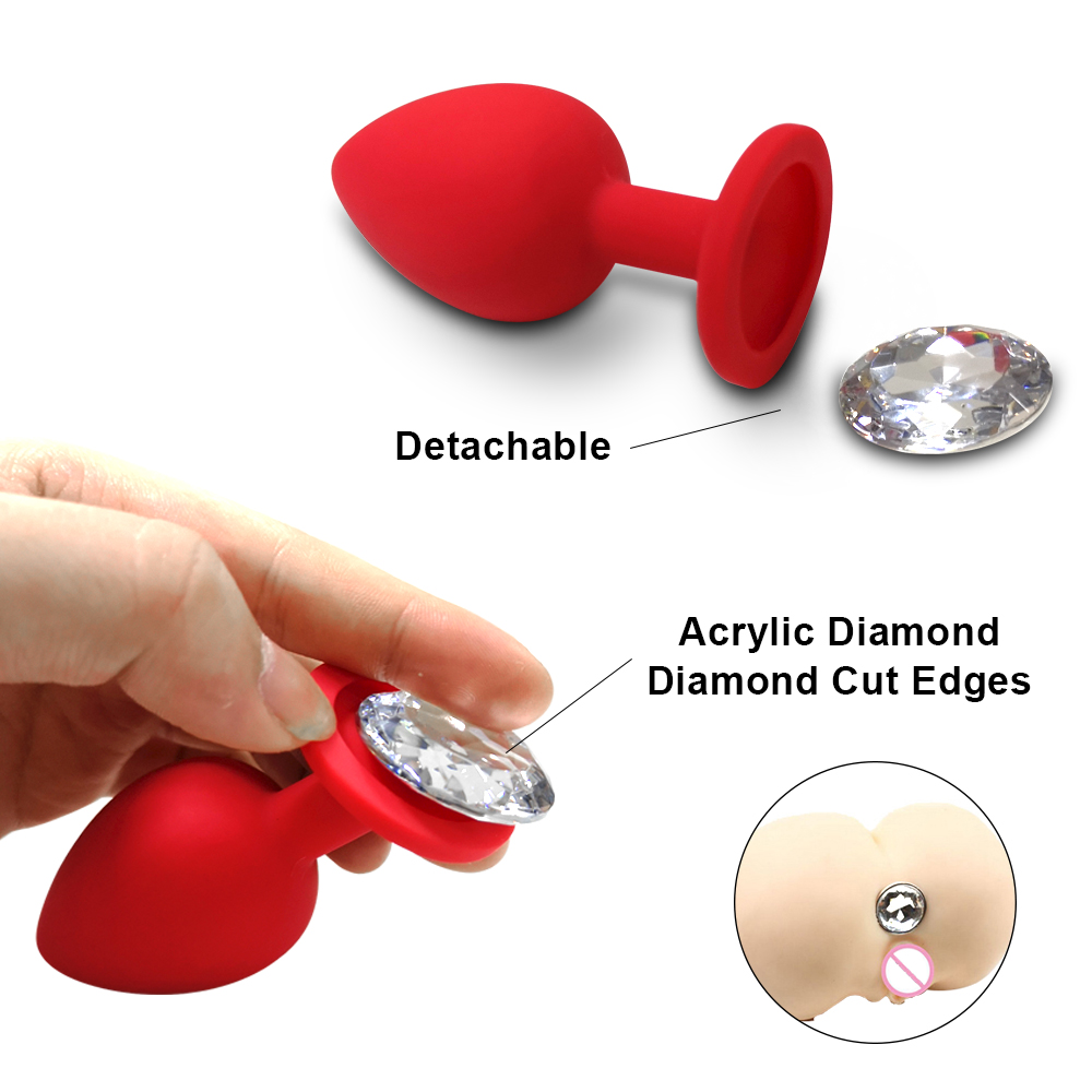 Phích cắm hậu môn đỏ mini rung mạnh nhỏ gọn kích thích