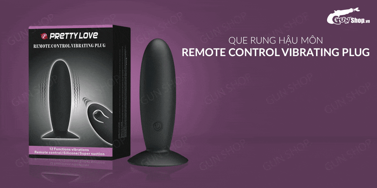 Que rung hậu môn 12 chế độ rung điều khiển sạc pin cực khoái