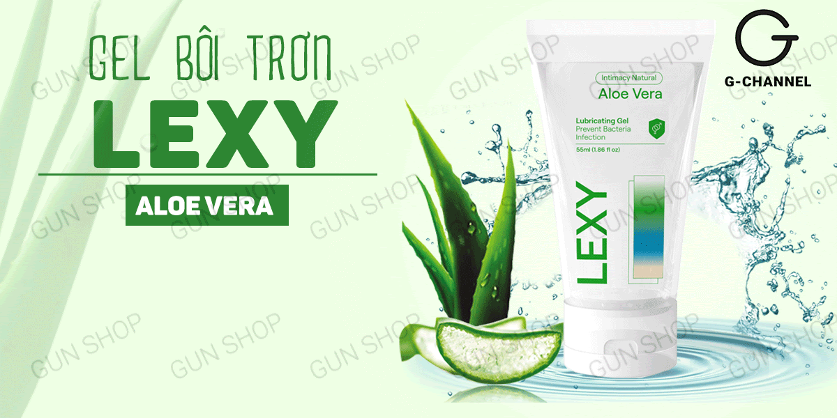Gel bôi trơn lô hội Lexy Aloe 55ml tự nhiên an toàn cho da nhạy cảm Gel bôi trơn lô hội Lexy Aloe 55ml tự nhiên an toàn cho da nhạy cảm