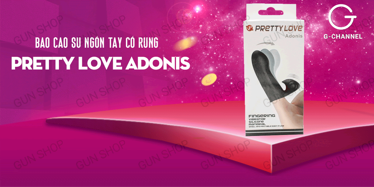 Bao cao su ngón tay có rung Pretty Love Adonis - Hộp 1 cái