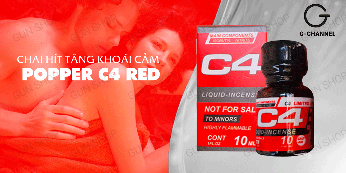 Chai hít tăng khoái cảm Popper C4 Red - Chai 10ml