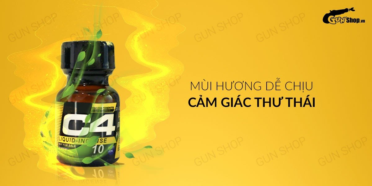 Chai hít tăng khoái cảm Popper C4 Black Yellow - Chai 10ml
