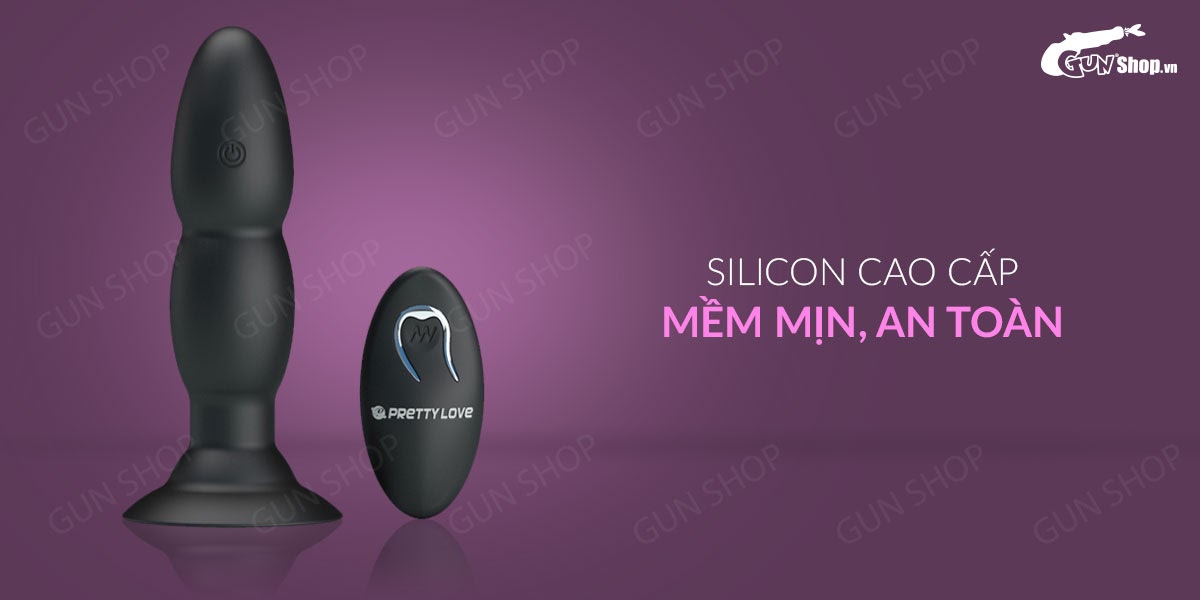 Que rung hậu môn 4 chế độ, điều khiển từ xa, sạc tiện lợi, silicon mềm