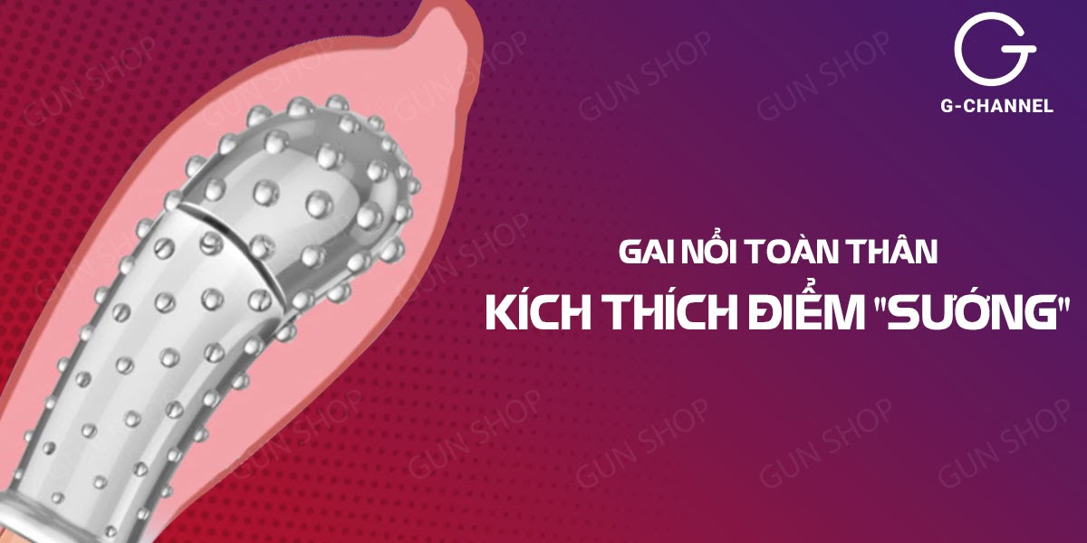 Bao cao su ngón tay G-spot 1 - Gai nổi toàn thân - Hộp 1 cái