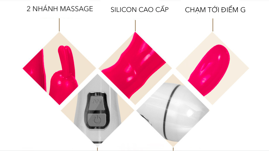 Dương vật giả silicon rung mạnh giá rẻ có nhánh massage điểm G vibrator Dương vật giả silicon rung mạnh giá rẻ có nhánh massage điểm G vibrator