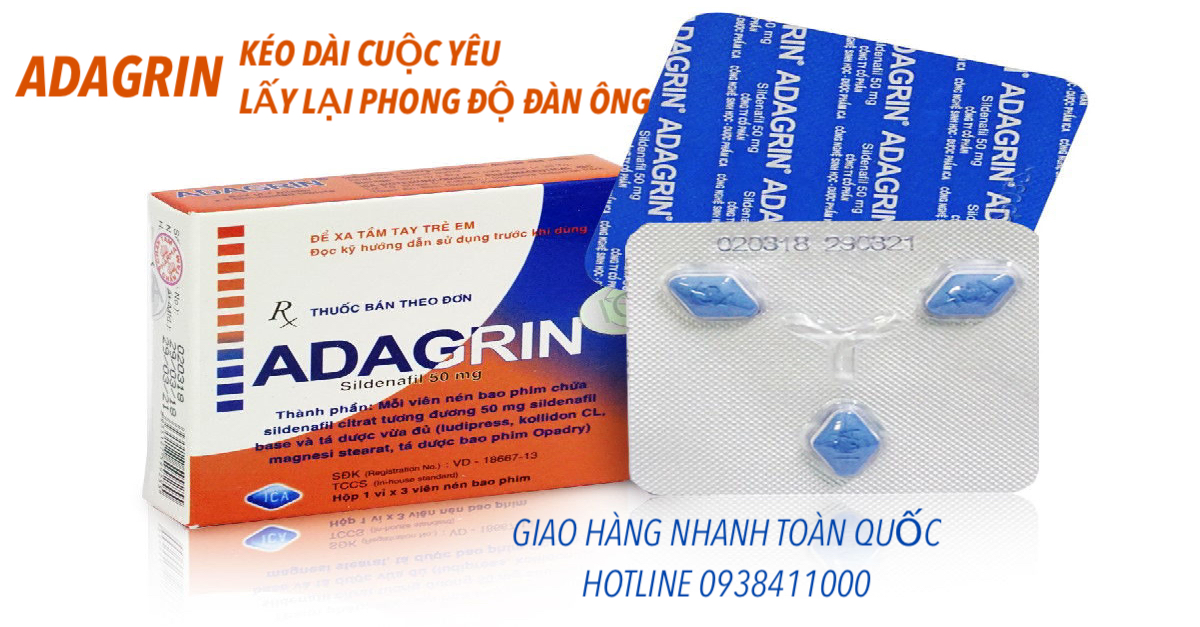 THUỐC Adagrin 50mg trị rối loạn cương dương THUỐC Adagrin 50mg trị rối loạn cương dương