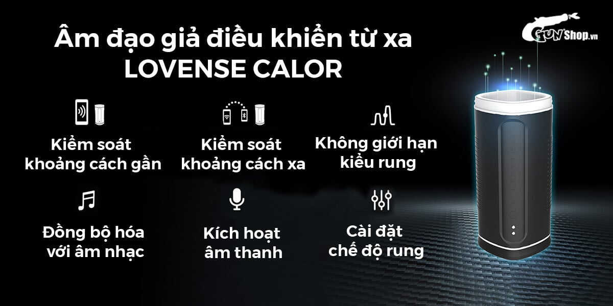 Âm đạo giả Lovense Calor – Điều khiển app, rung sưởi ấm công nghệ cao