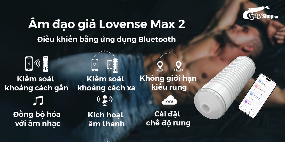 Âm đạo giả đa năng Lovense Max 2 co bóp rung điều khiển điện thoại