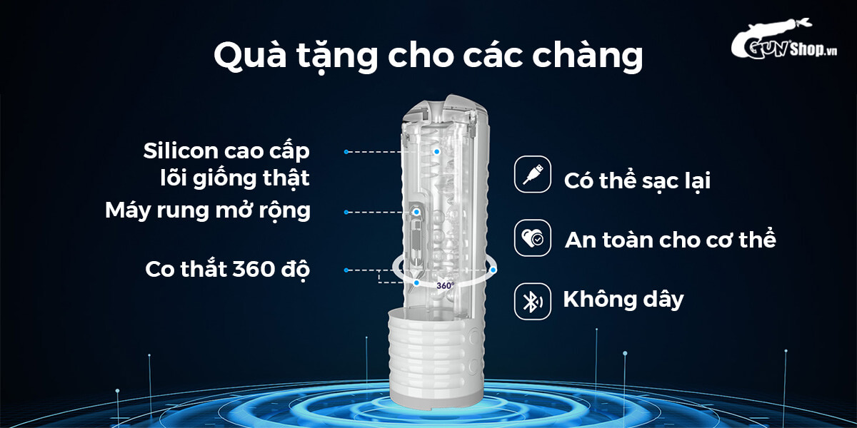 Âm đạo giả đa năng Lovense Max 2 co bóp rung điều khiển điện thoại