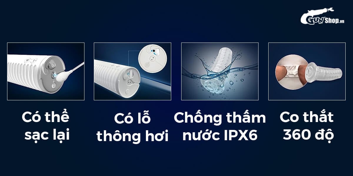 Âm đạo giả đa năng Lovense Max 2 co bóp rung điều khiển điện thoại