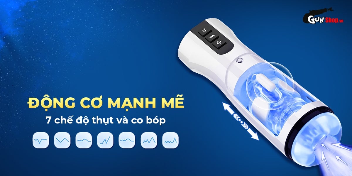 Âm đạo giả AierLe Space Warrior rung thụt co bóp 7 chế độ kích thích mạnh