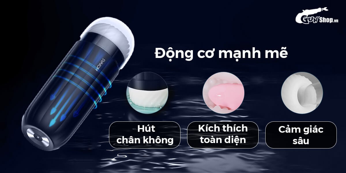 Âm đạo giả Svakom Hannes Neo co bóp sưởi ấm siêu mềm điều khiển app