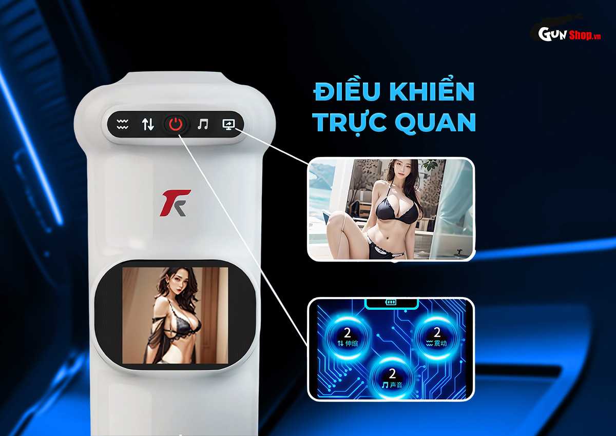 Âm đạo giả Yeain Tifforun UFO rung thụt phát nhiệt màn hình LED Âm đạo giả Yeain Tifforun UFO rung thụt phát nhiệt màn hình LED