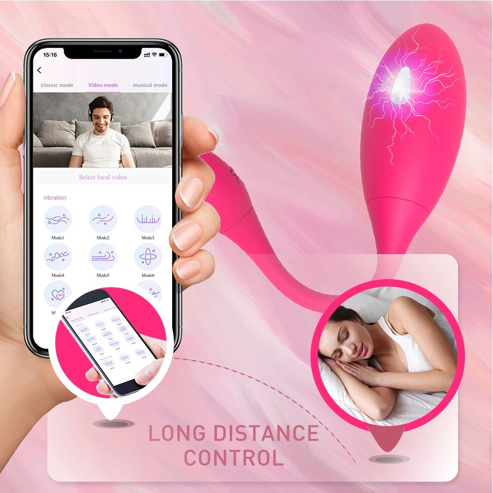 Trứng rung sốc điện Levett điều khiển từ xa app bluetooth tiện ích