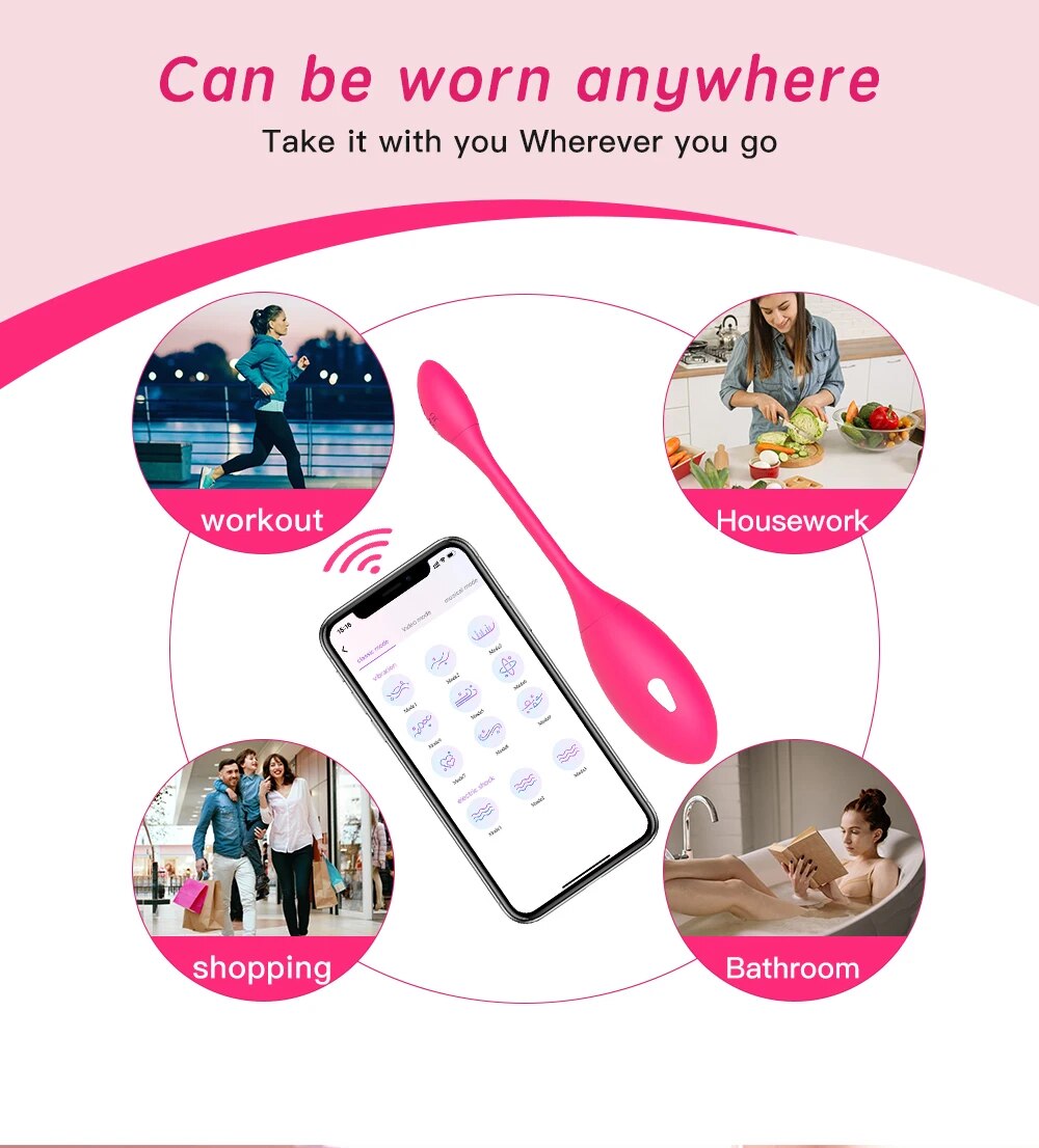 Trứng rung sốc điện Levett điều khiển từ xa app bluetooth tiện ích