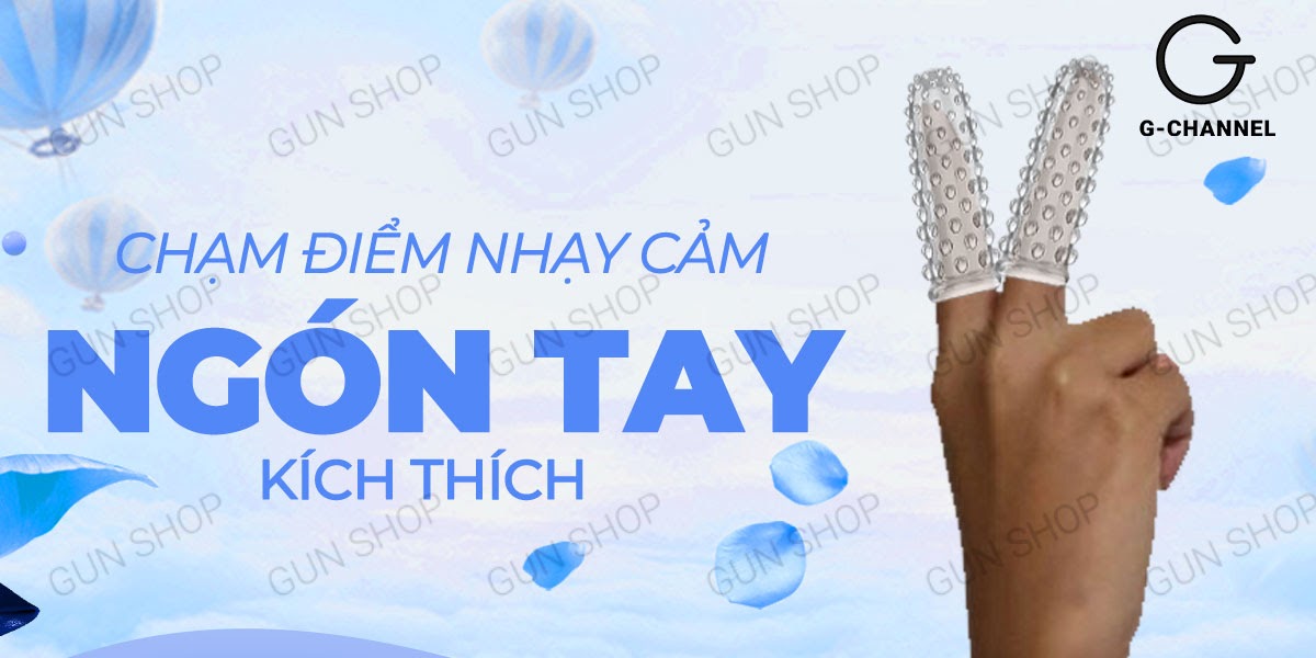 Bao cao su 2 ngón tay Aichao gai lớn Hộp 2 cái Tăng khoái cảm