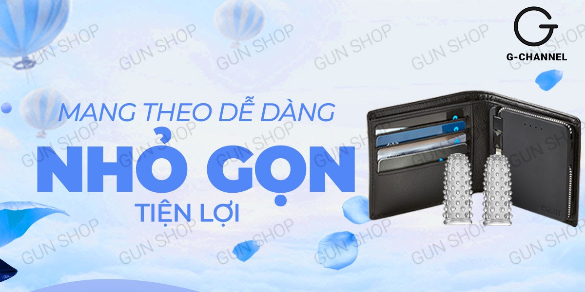 Bao cao su 2 ngón tay Aichao gai lớn Hộp 2 cái Tăng khoái cảm