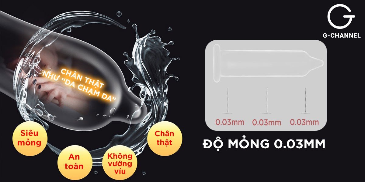 Bao cao su Sagami Feel Up siêu mỏng siêu gai tăng khoái cảm