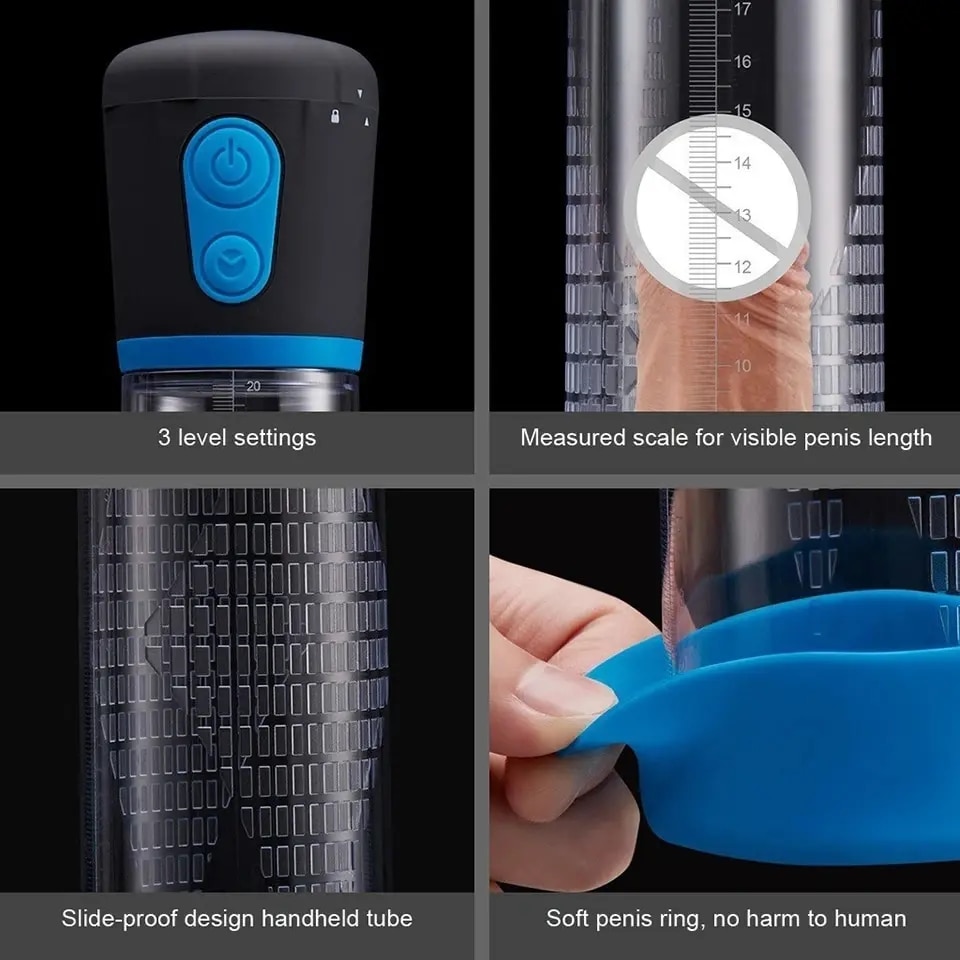 Máy tập tăng kích thước dương vật Men PowerUp tự động bơm hút chân không