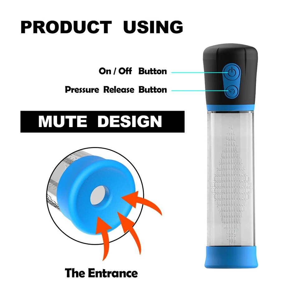 Máy tập tăng kích thước dương vật Men PowerUp tự động bơm hút chân không