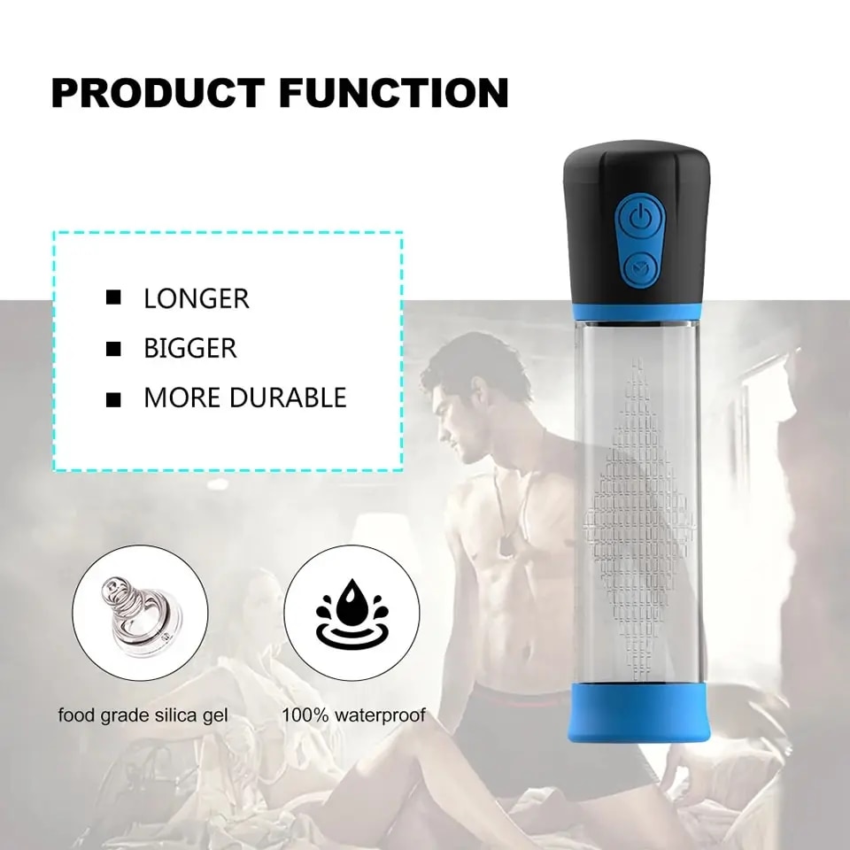 Máy tập tăng kích thước dương vật Men PowerUp tự động bơm hút chân không