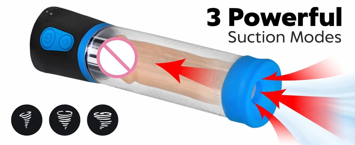 Máy tập tăng kích thước dương vật Men PowerUp tự động bơm hút chân không