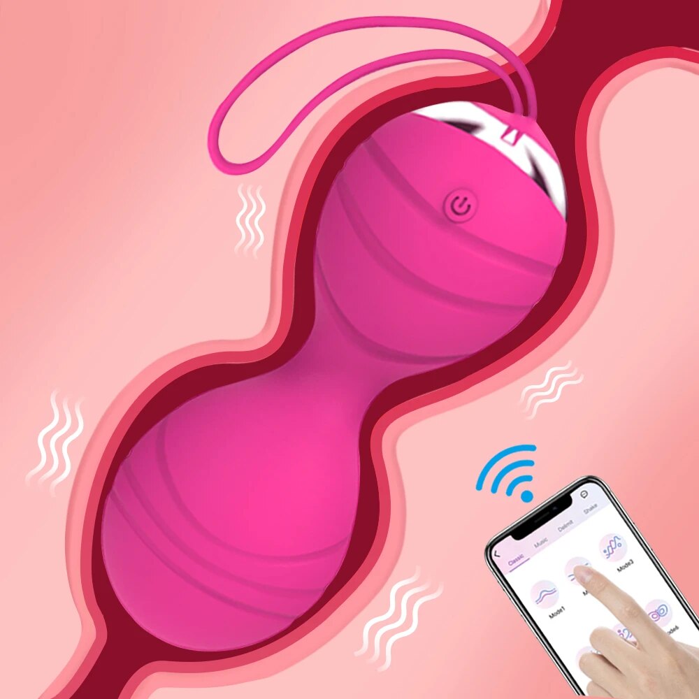 Bóng kegel se khít âm đạo điều khiển app trứng rung hồ lô cao cấp