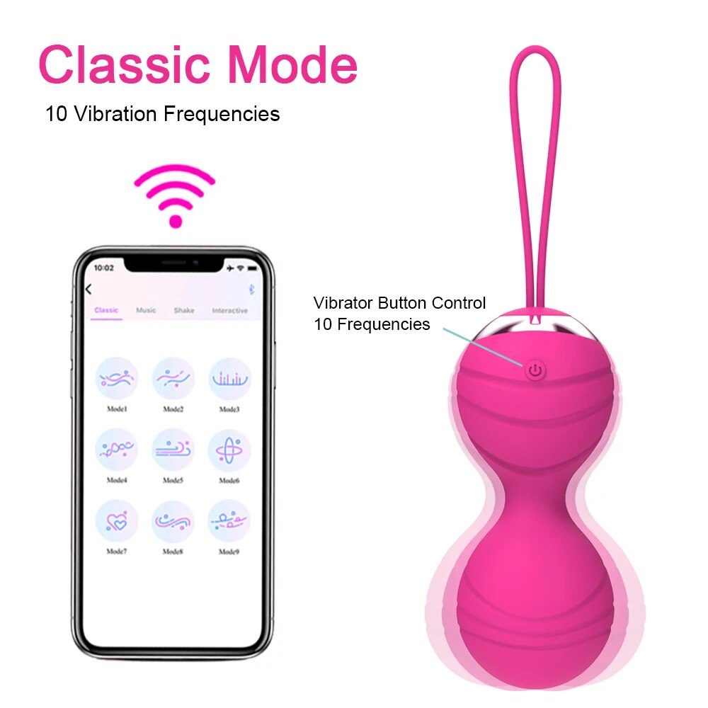Bóng kegel se khít âm đạo điều khiển app trứng rung hồ lô cao cấp