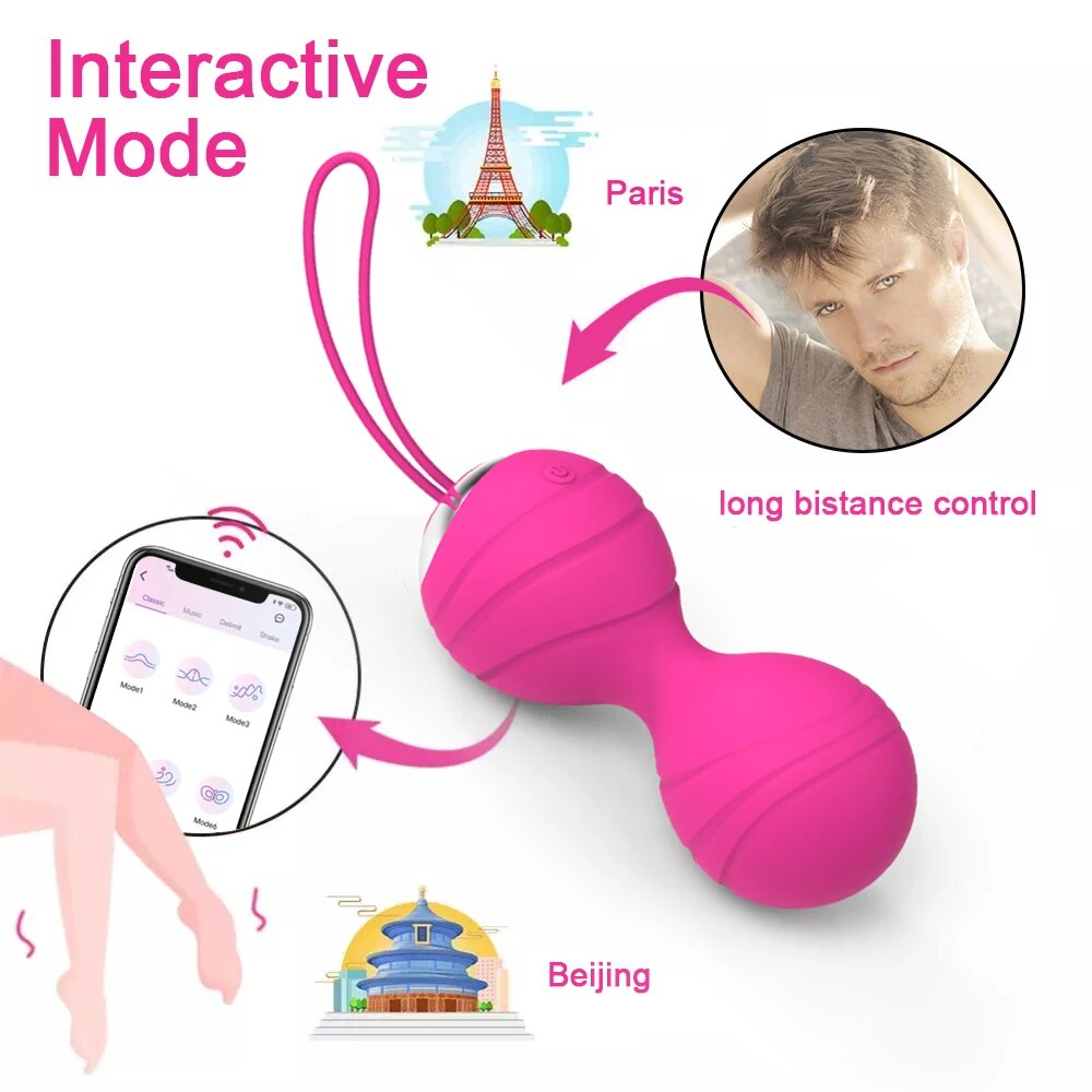 Bóng kegel se khít âm đạo điều khiển app trứng rung hồ lô cao cấp
