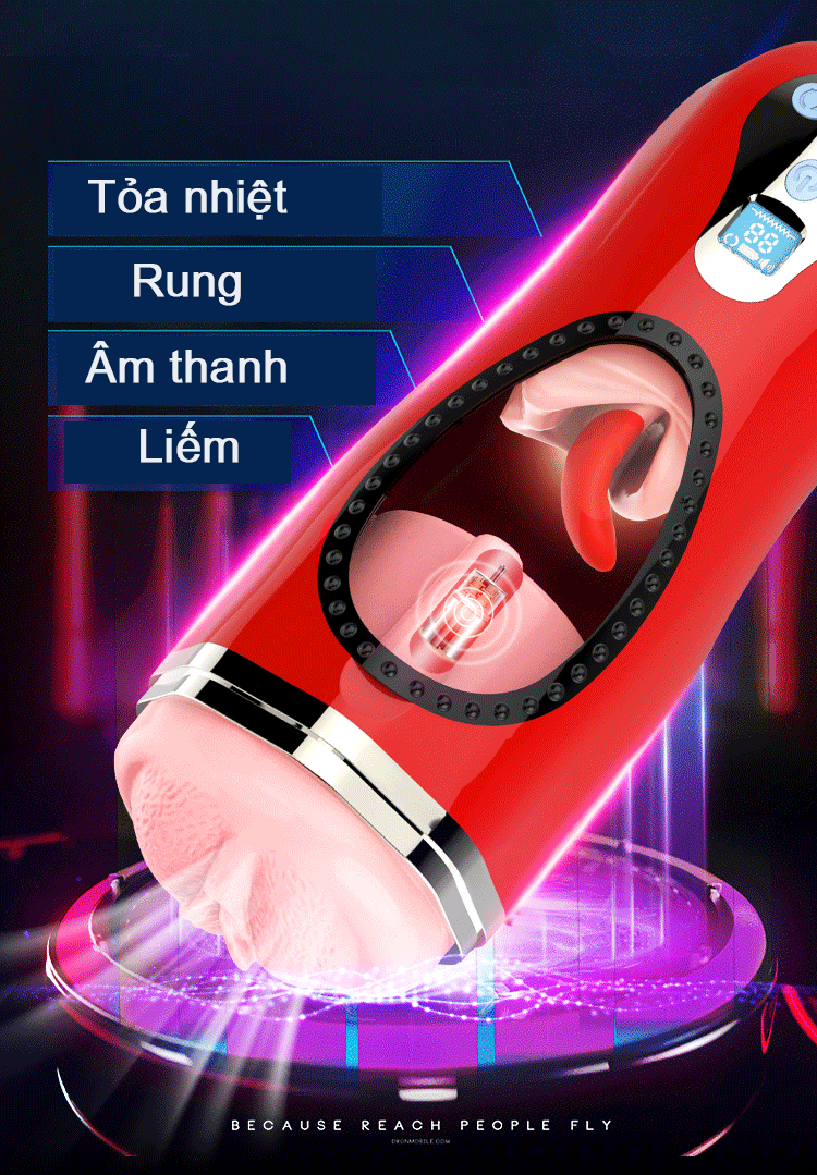 Địa chỉ bán Âm đạo giả rung rên toả nhiệt kèm lưỡi bú liếm Jiuai Masturbation Cup hàng xách tay