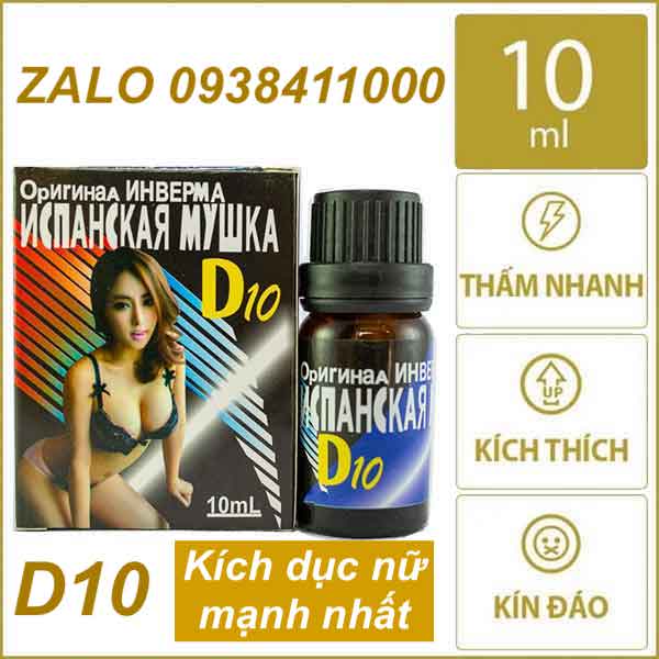 Thuốc Kích Dục Nữ D10 Nga Chính Hãng Tăng Khoái Cảm Mạnh