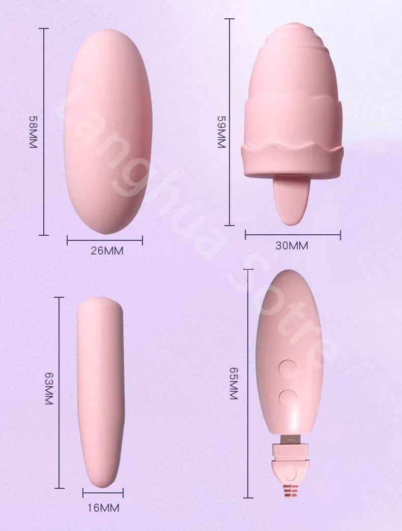 Trứng Rung Tình Yêu Jiuuy 3 In 1 Rung Lưỡi Liếm Kích Thích Điểm G