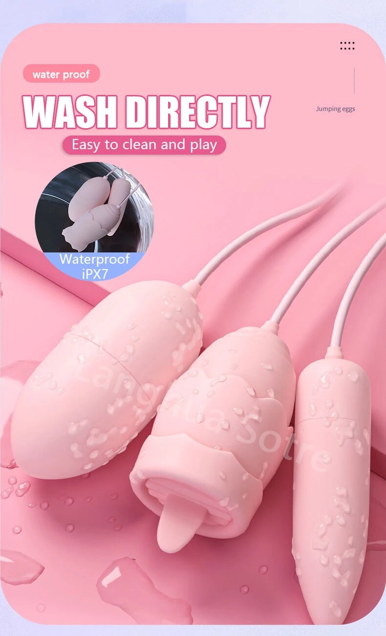 Trứng Rung Tình Yêu Jiuuy 3 In 1 Rung Lưỡi Liếm Kích Thích Điểm G