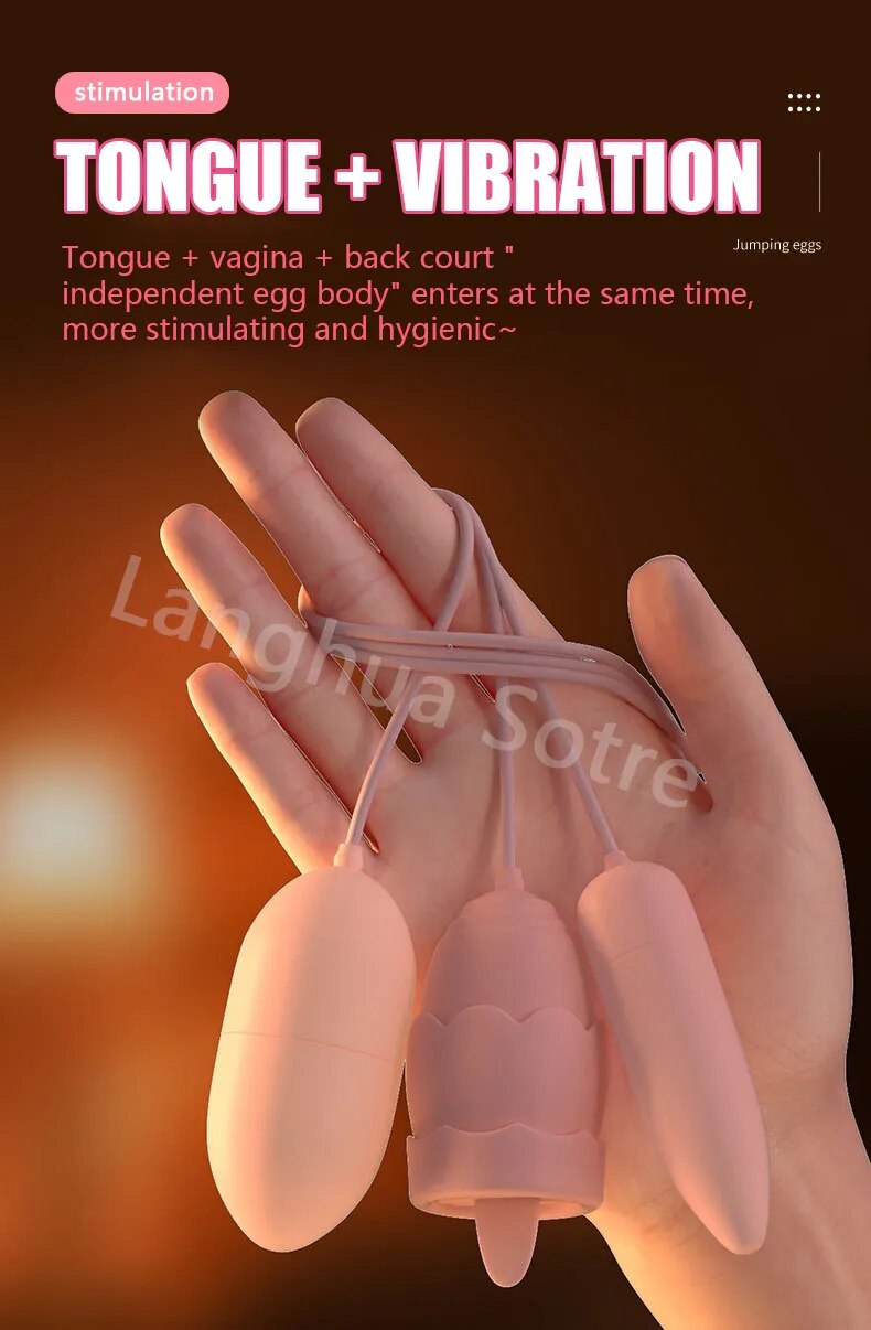Trứng Rung Tình Yêu Jiuuy 3 In 1 Rung Lưỡi Liếm Kích Thích Điểm G