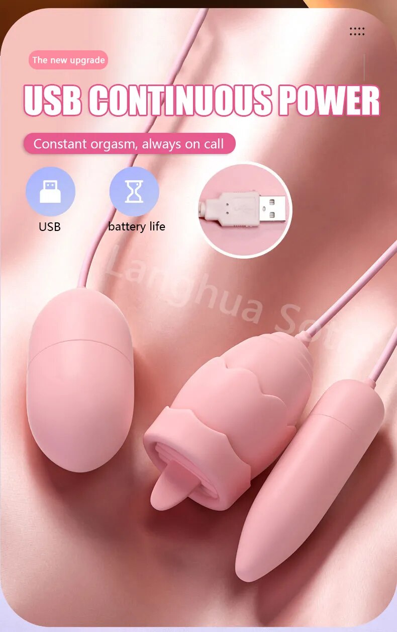 Trứng Rung Tình Yêu Jiuuy 3 In 1 Rung Lưỡi Liếm Kích Thích Điểm G