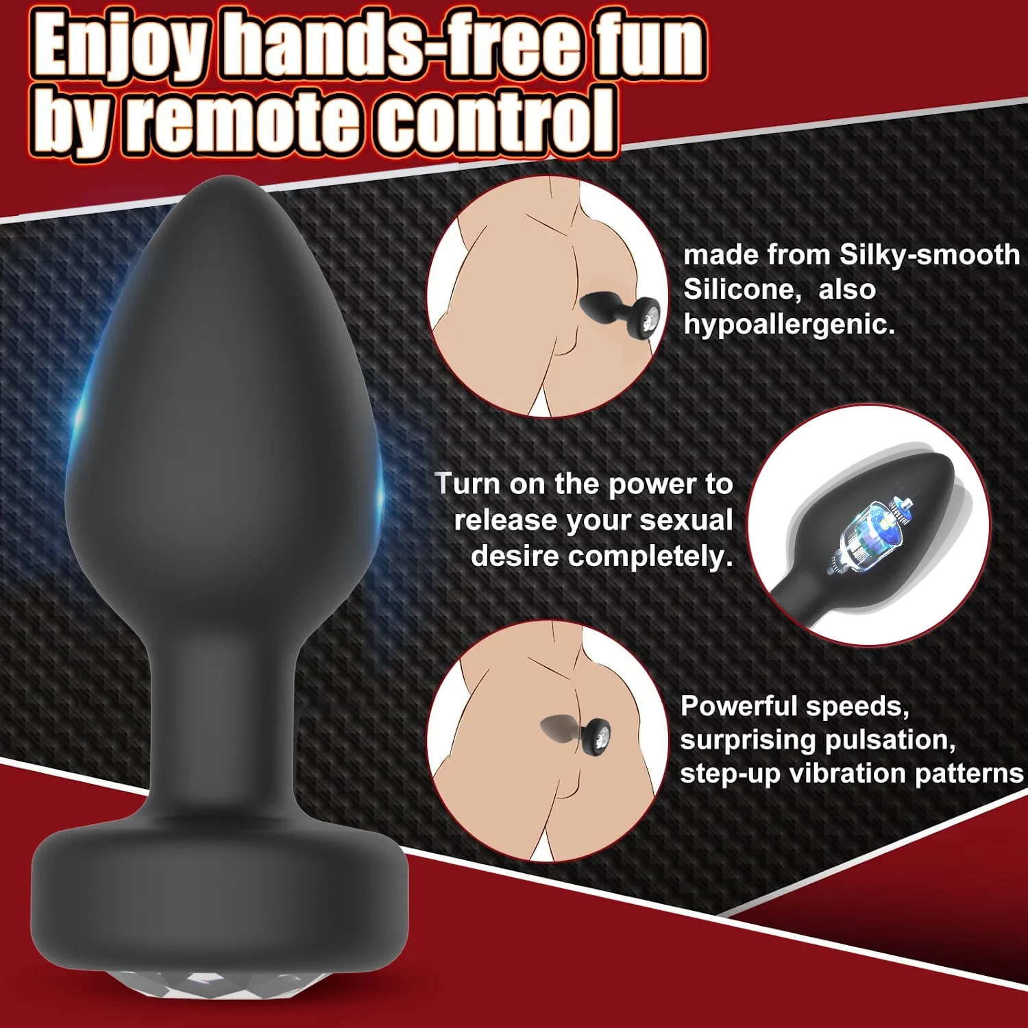 Phích cắm hậu môn Love Spouse Bluetooth điều khiển từ xa