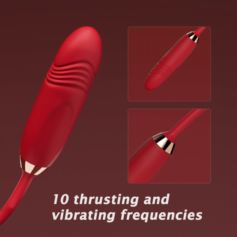 Trứng rung hoa hồng rung thụt hút điểm G liếm oral sex đa năng