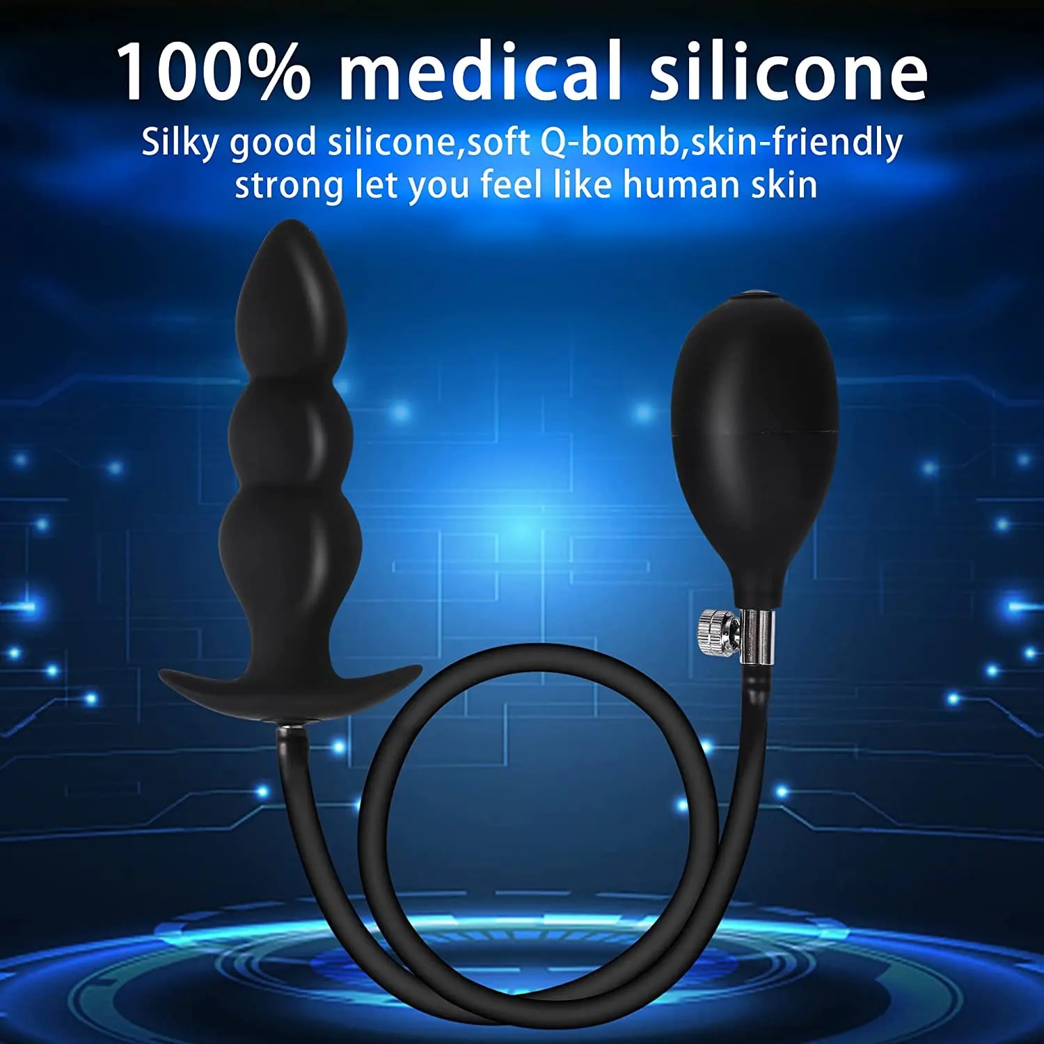 Phích cắm hậu môn bơm hơi Hannibal khổng lồ tăng kích thích