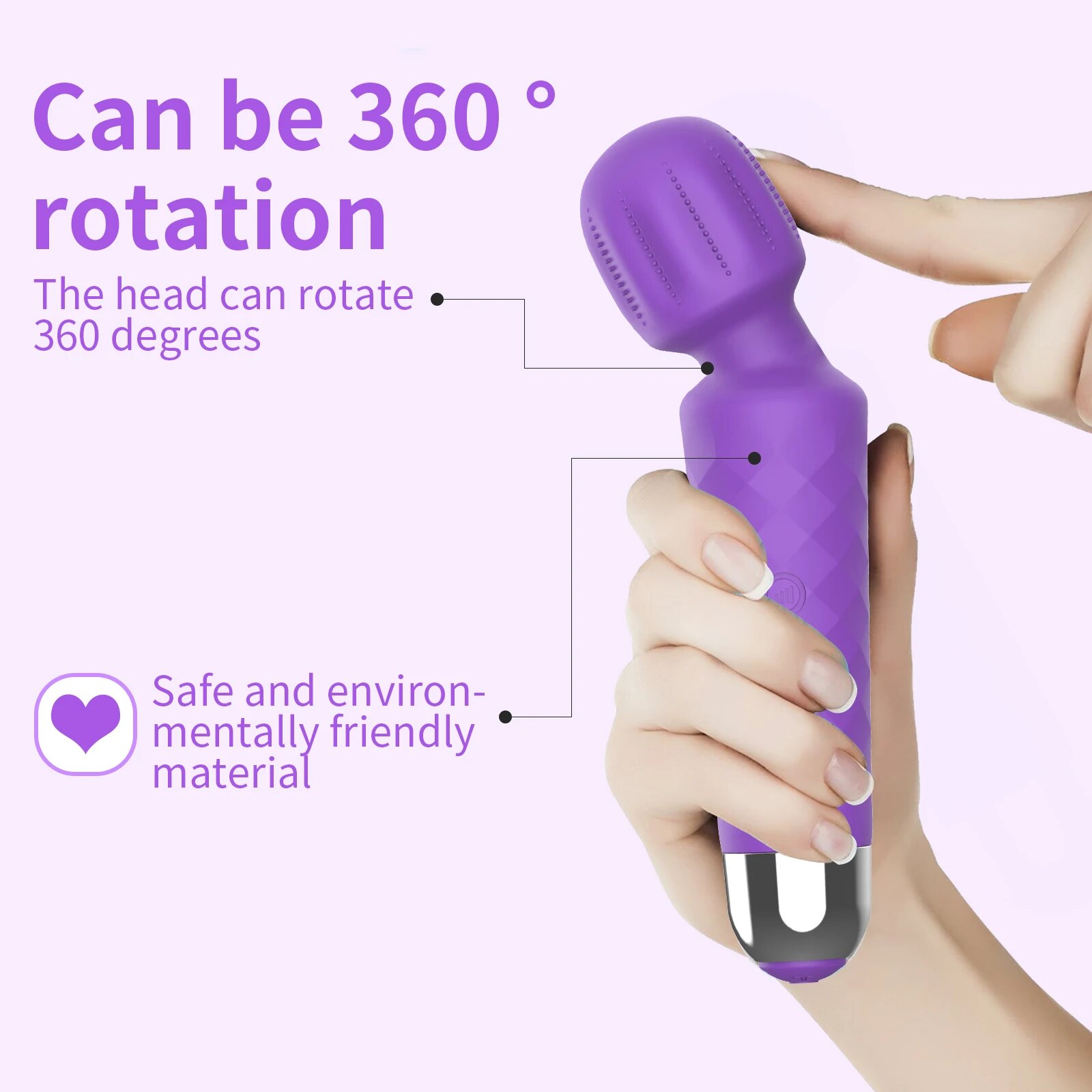 Review Chày rung tình yêu Safiman Vibrator Magic Wand gai nổi kích thích điểm G giá tốt
