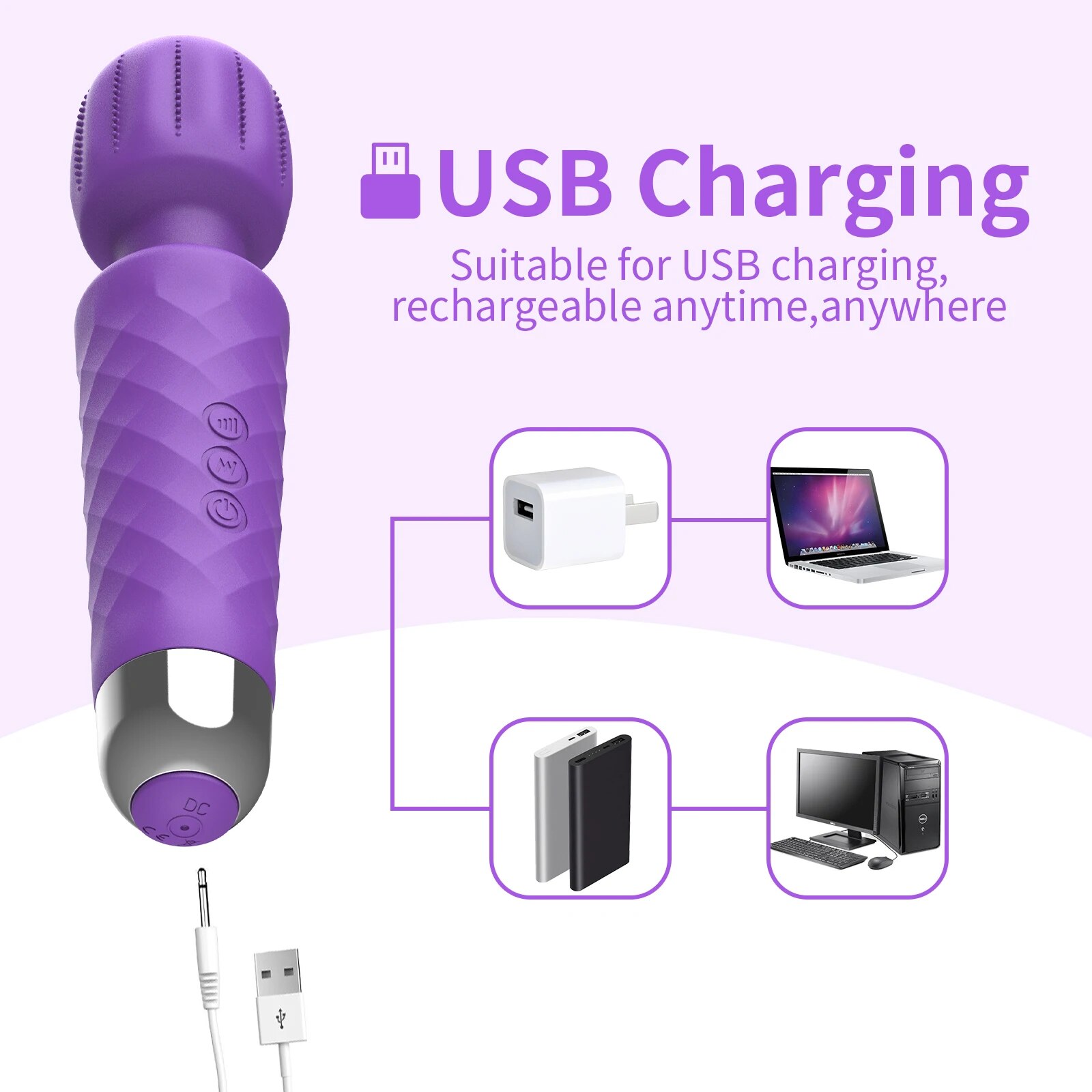 Review Chày rung tình yêu Safiman Vibrator Magic Wand gai nổi kích thích điểm G giá tốt