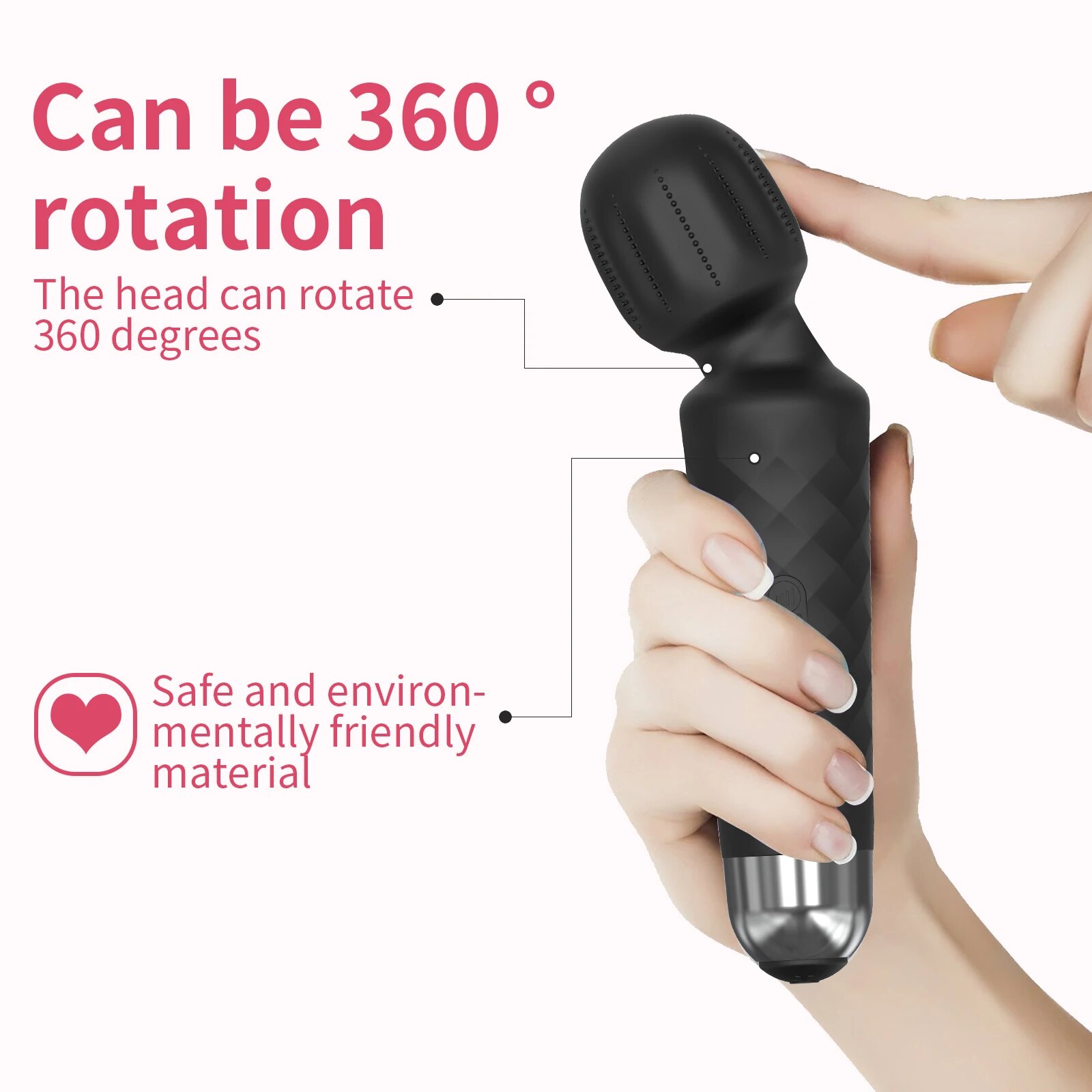 Review Chày rung tình yêu Safiman Vibrator Magic Wand gai nổi kích thích điểm G giá tốt