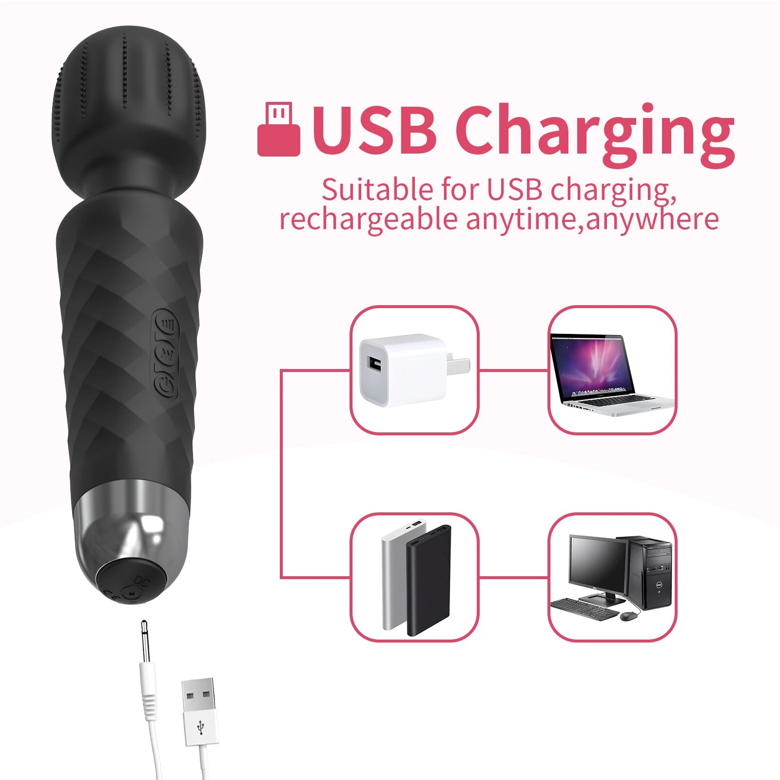 Review Chày rung tình yêu Safiman Vibrator Magic Wand gai nổi kích thích điểm G giá tốt