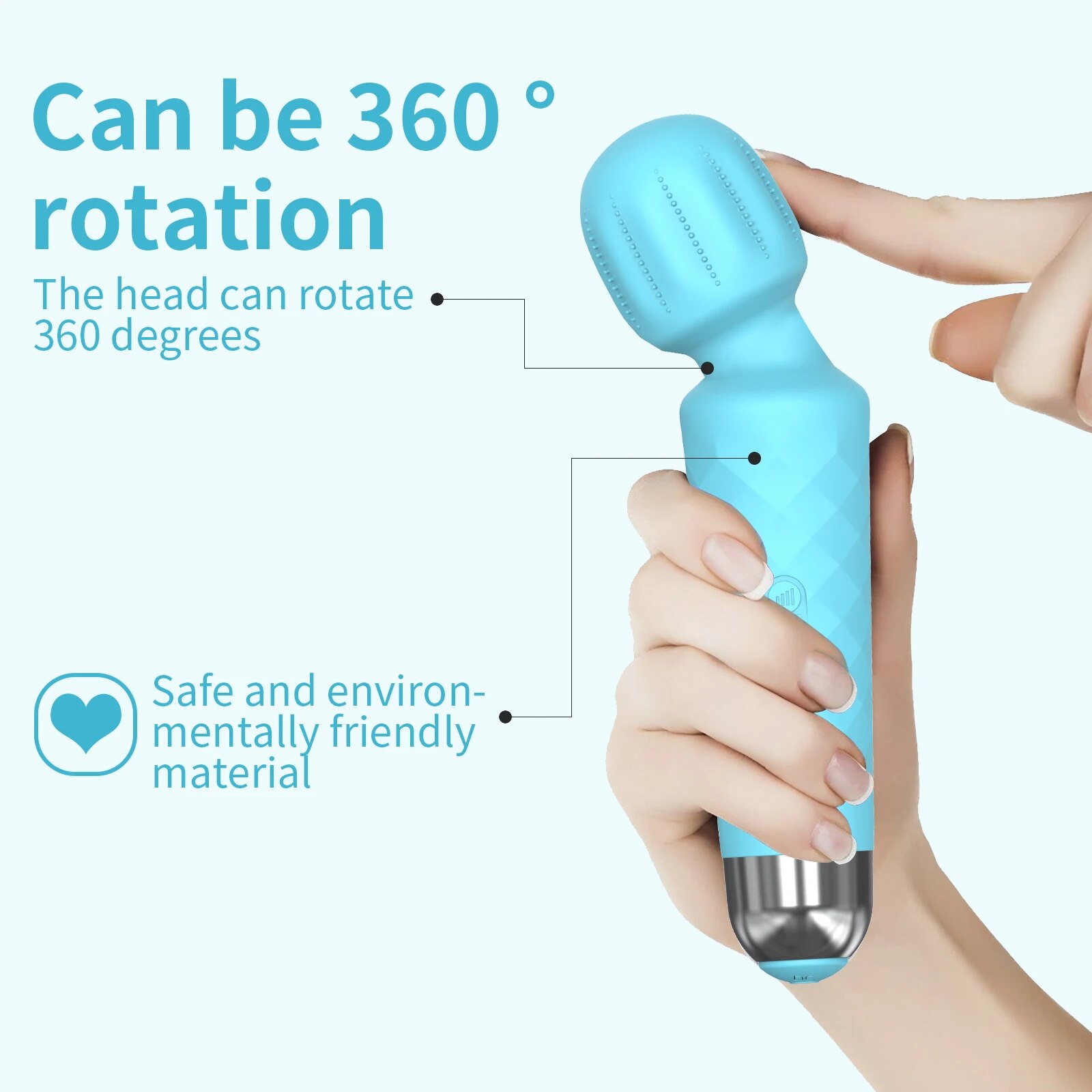 Review Chày rung tình yêu Safiman Vibrator Magic Wand gai nổi kích thích điểm G giá tốt